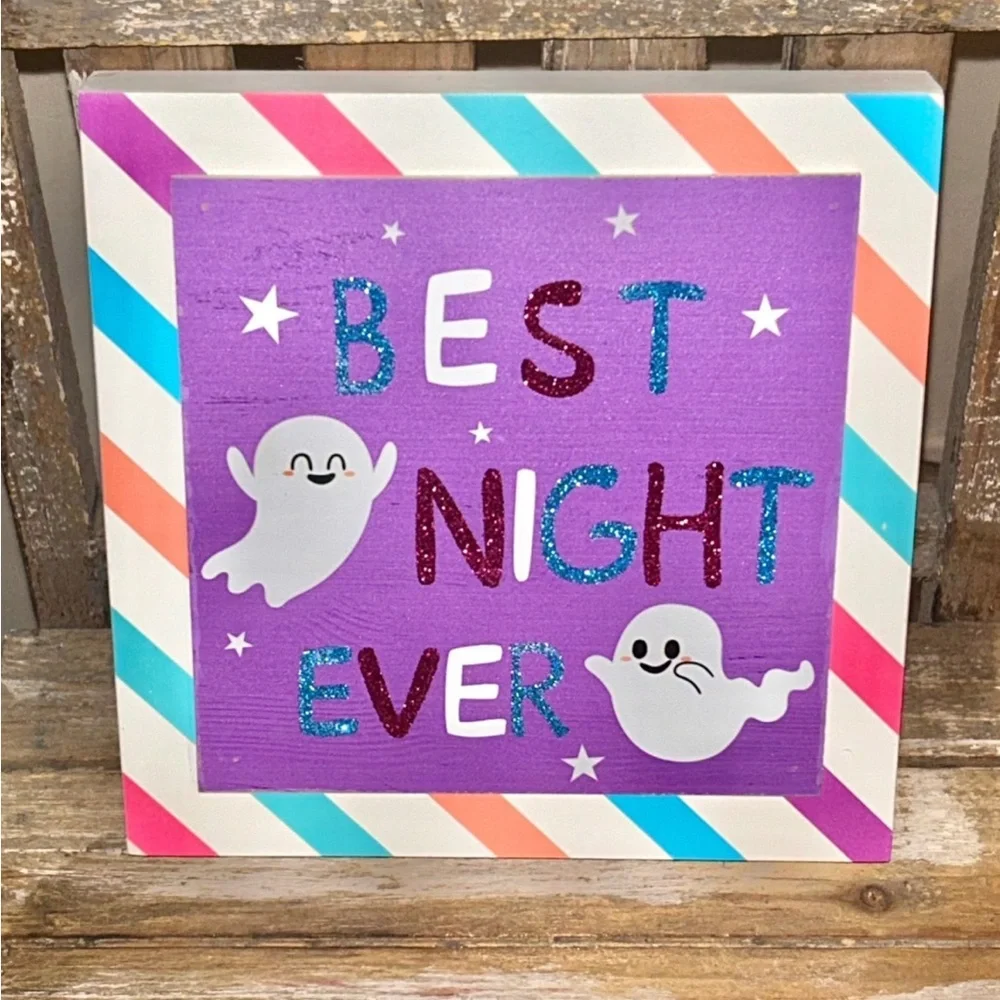 Purple and Multicolor Ghost Decor